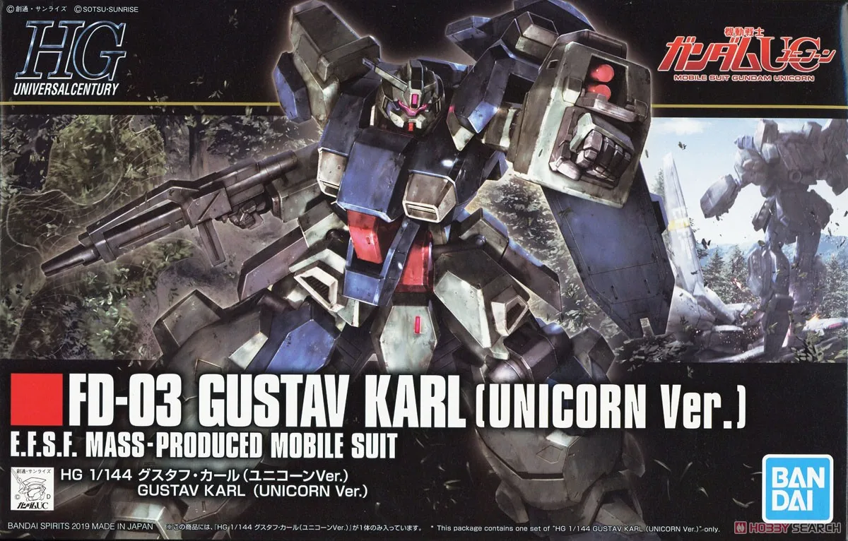 Bandai Gundam 1/144 HGUC Густав Карл Единорог VER мобильный Костюм Фигурки сборные модели