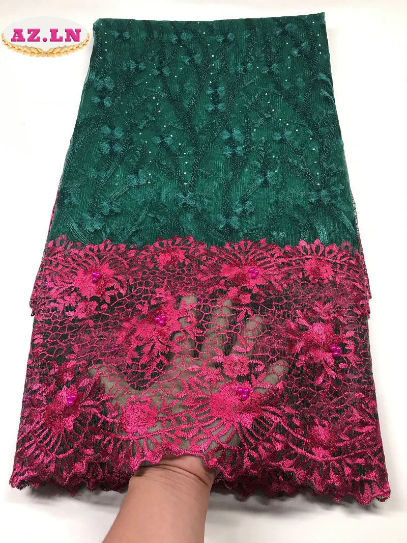 

2018 Latest French Nigerian Laces Fabrics High Quality Tulle African Laces Fabric Wedding African French Tulle Lace A1