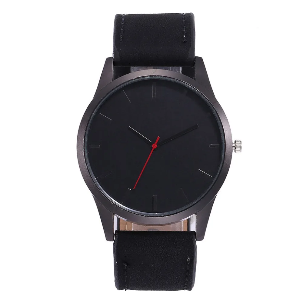 Reloj Hombre модные мужские часы с большим циферблатом военные кварцевые кожаные