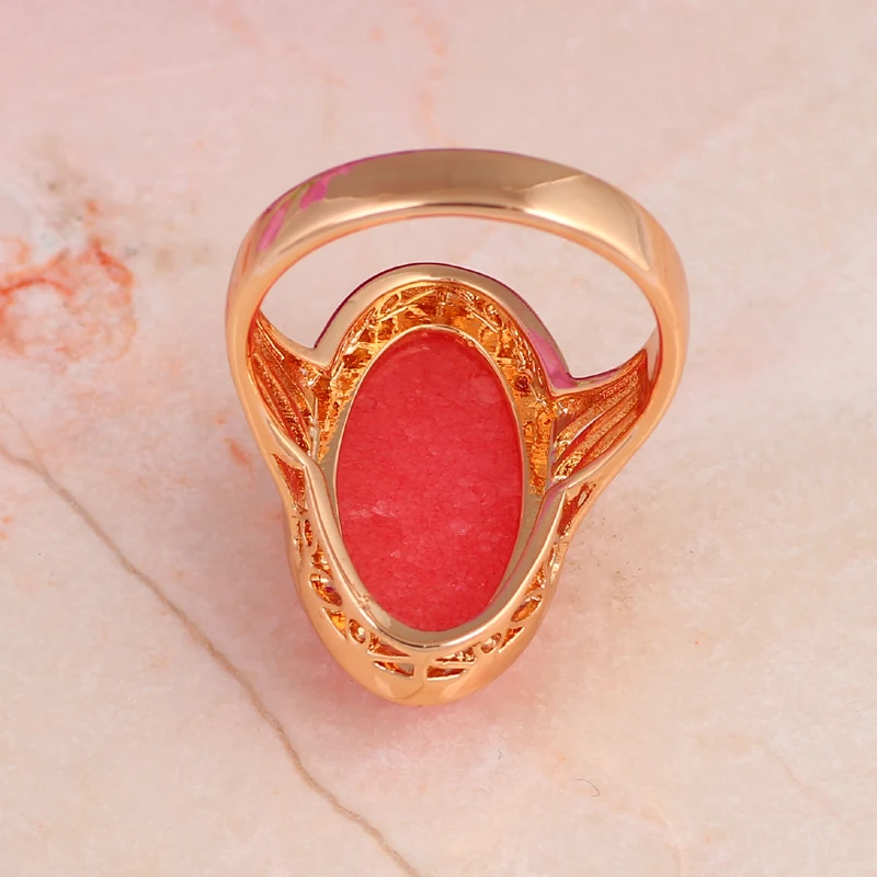Engagement Rings for Women Excellent Gold color Party Fashion Jewelry Garnet Red Zircon Sz #6#7#8#9 JR2072A | Украшения и