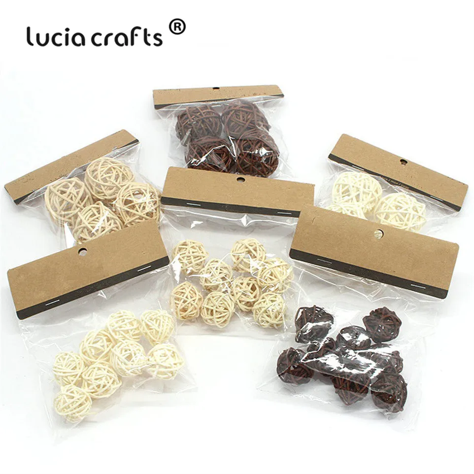 Lucia Crafts 4/8 шт./лот ротанговый шар DIY украшения плетеный Sepak Takraw Рождество