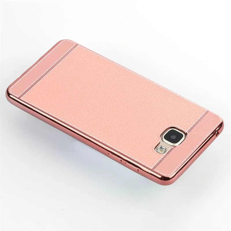 5.0 inch For J5 Prime Case Litchi Leather Plating Gilded TPU Soft for Samsung Galaxy ON5 2016 Phone Cover |