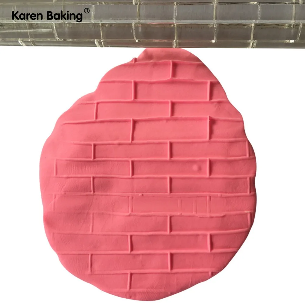 Городской стены текстурированные тиснение прозрачный акриловый Скалка торт