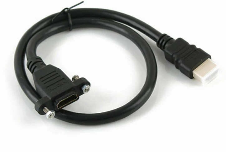 50 см V1.4 3D HDMI штекер к женскому M/F позолоченный видео кабель Линия Панель Крепление
