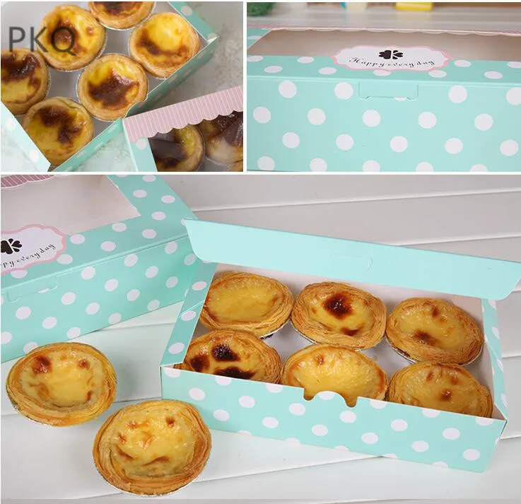 5 шт. 3 размера крафт бумага оконные коробки для кексов с ПВХ окном коричневая