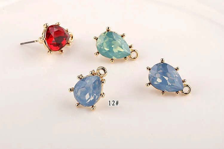 DIY алмазные серьги корейские в форме слезы из сплава универсальные летние