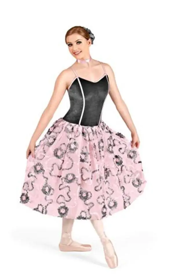 Женское балетное платье танцевальный костюм для девочек трико с цветочной