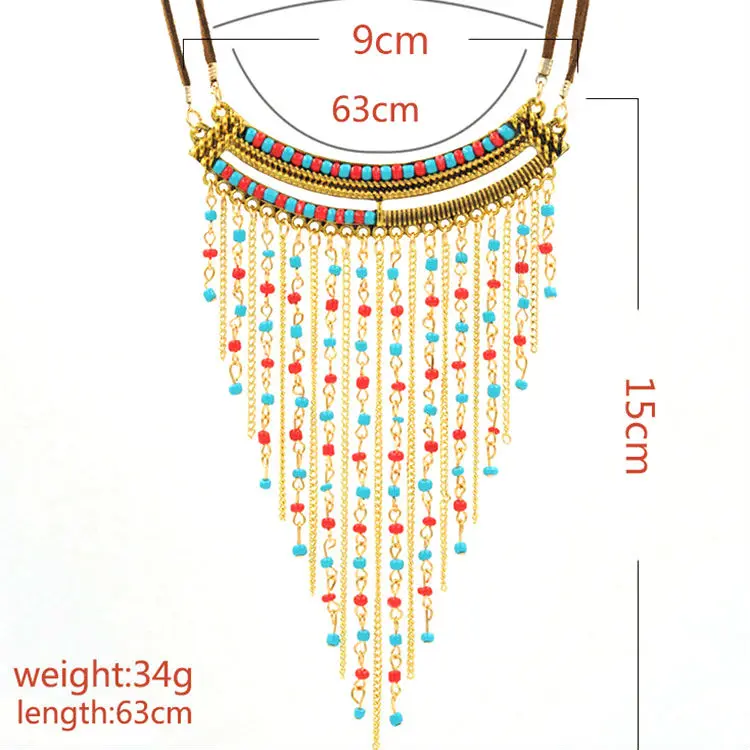 Женское кожаное ожерелье-цепочка винтажное ожерелье-чокер с разноцветными