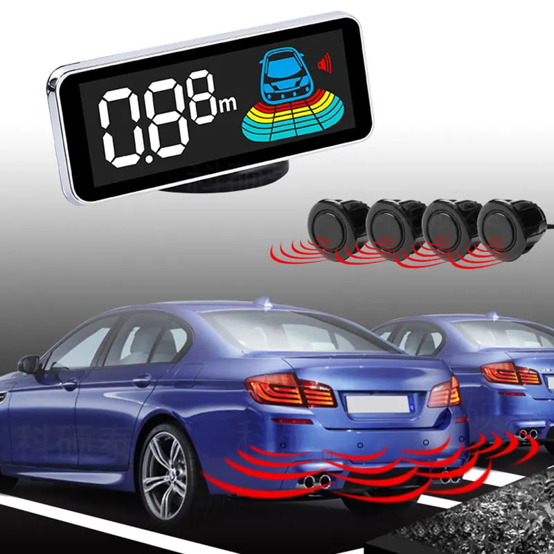 

Vehemo Voice + Buzzer Warning Parking Reversing Radar Security Universal Car LCD Digital Display Sensor
