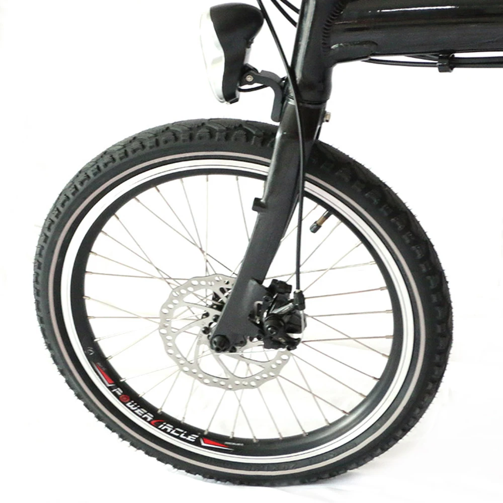 20''Folding электрический велосипед с безщеточный 36V10Ah литиевая батарея скутер черный