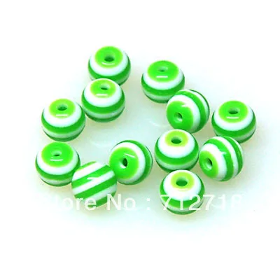 

Beads,striped resin beads laminated/stripiness round beads 6mm,green/white (Min Order $20)