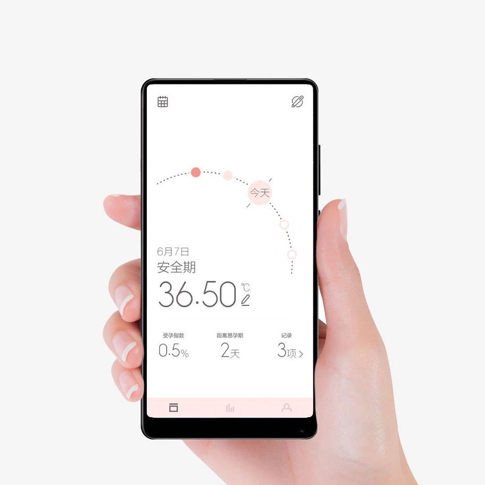 Оригинальный Xiaomi Miaomiaoce женский базовый термометр Смарт приложение запись для