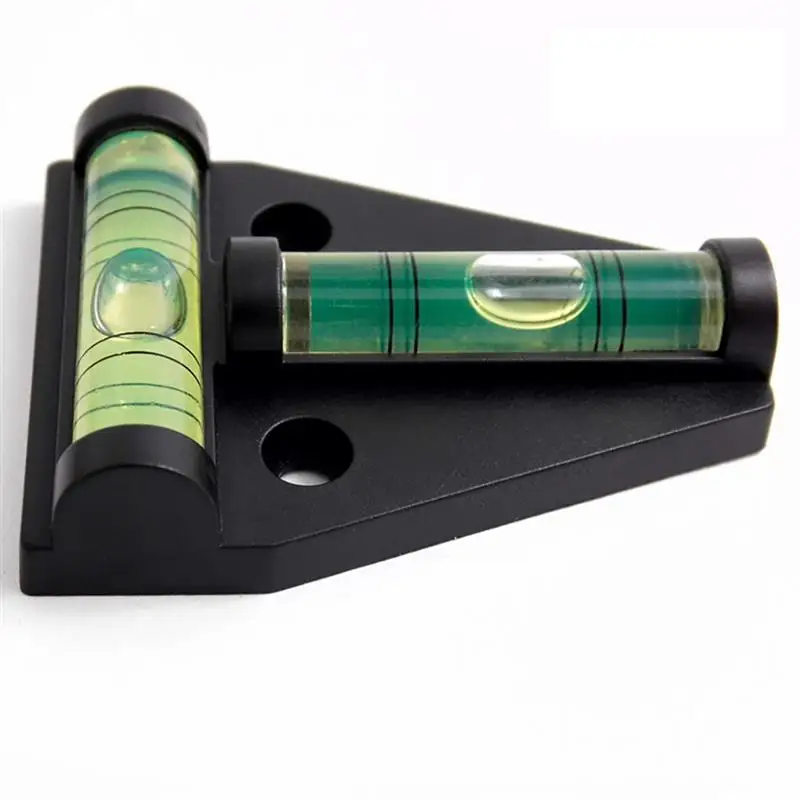 Мини-измерительный прибор уровня T-type Spirit Level стиль два способа пузырь четыре стиля s - Цвет: Черный