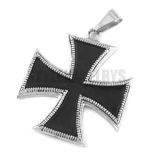P Cross Торговля, немецкая армия, Железный крест, подвеска из нержавеющей стали, ювелирное изделие, классический черный, 1914, крест Первой мировой войны, Байкерский мужской кулон SWP0299 - Окраска металла: P Cross