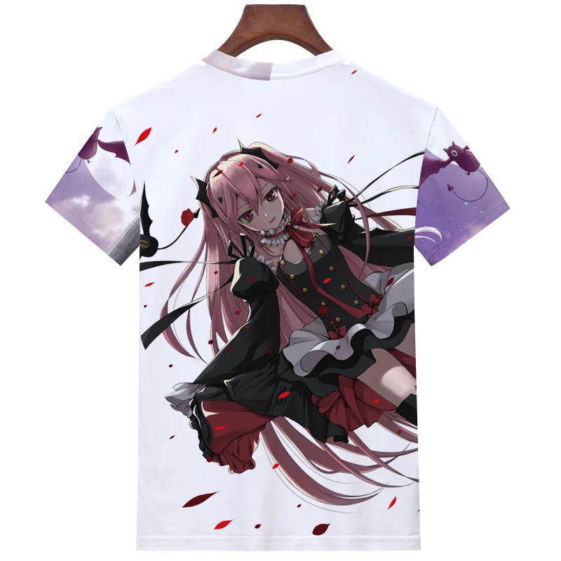 Футболка с коротким рукавом Seraph of the end Hiiragi Shinoa Krul Tepes костюм для косплея летние
