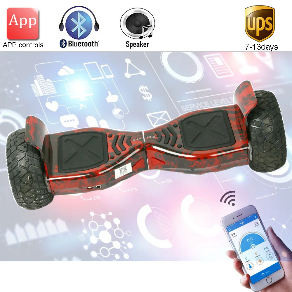 Ховерборд супер мощность самобалансирующийся умный скутер скейтборд за бортом