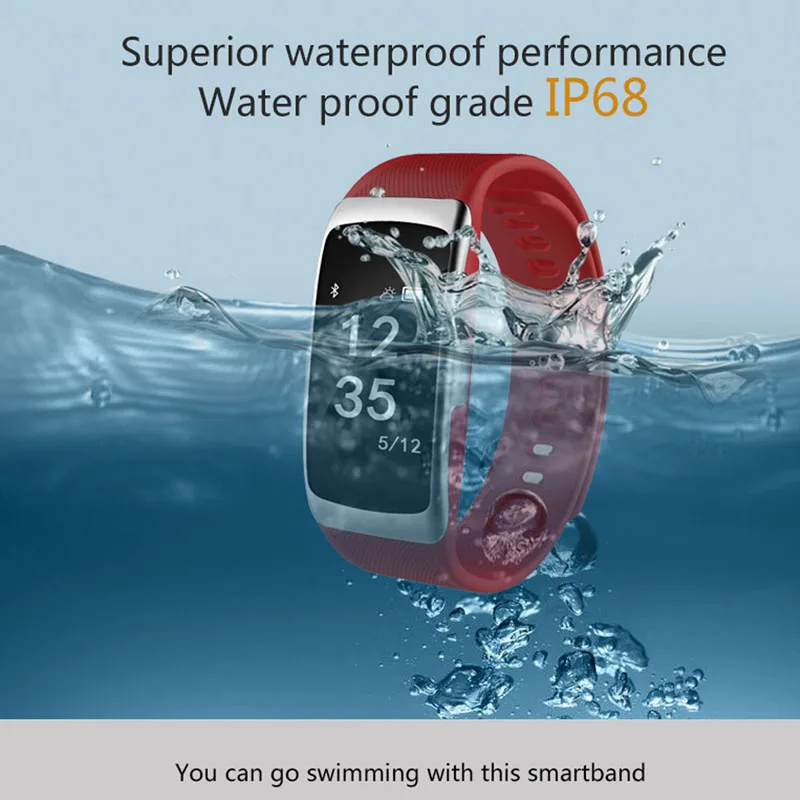 S68 умный Браслет Фитнес трекер шаг счетчик наручные часы сердечного ритма сна