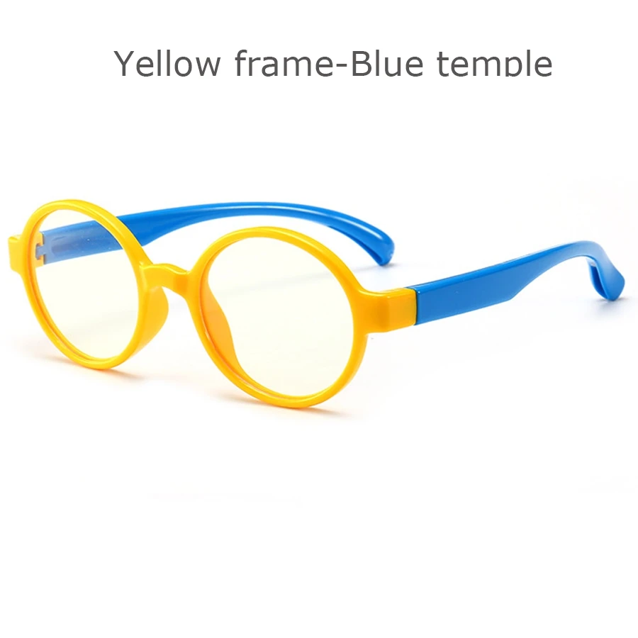 F012 yellow-blue Belmon Дети студентов оправа для очков дети анти-голубые лучи свет компьютера оптические очки для маленьких мальчиков и девочек F012 - Цвет оправы: F012 yellow-blue