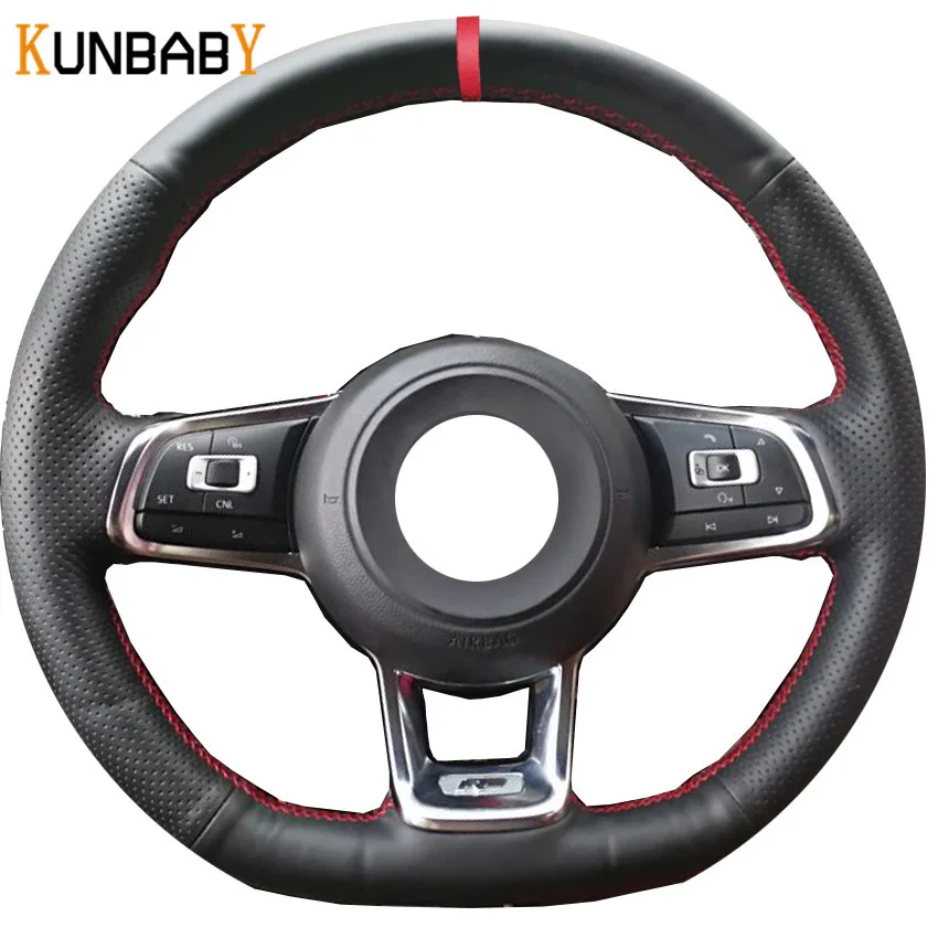 KUNBABY искусственная кожа красный маркер на верхней части для Volkswagen Golf 7 R MK7 VW Polo