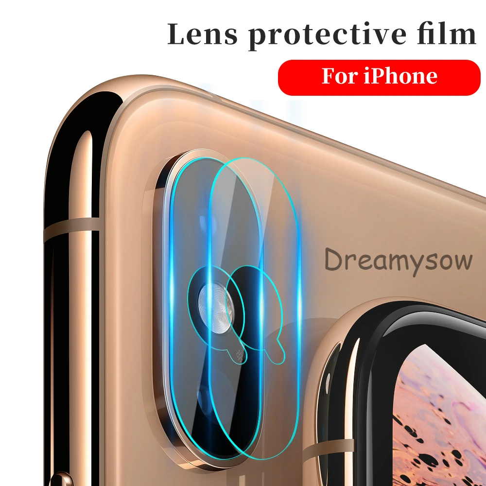 2 шт. закаленное стекло для задней линзы iPhone X XS MAX 8 7 6 6S Plus Защитная камера защитная