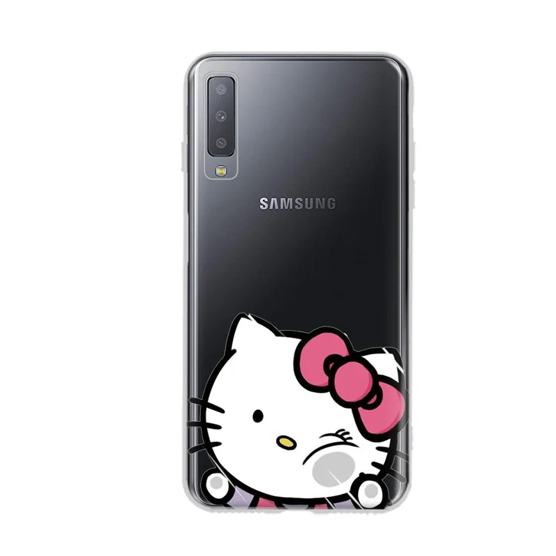 Чехол для Samsung A7 2018 чехол Silisone мягкий цветочный Galaxy с рисунком A750 |
