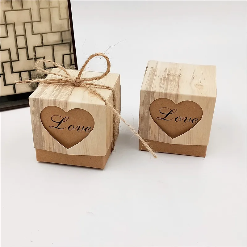 10pcs Kraft Craft Small Cube Paper Boxes Love Gift Storage Box for Candy/Ring/Cupcake Packaging | Дом и сад