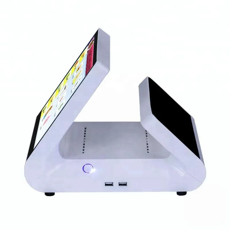 ComPOS 12 Inch Wide Screen Capacitive Touch POS Terminal //All in one PC With Customer Display For Restaurant System | Компьютеры и