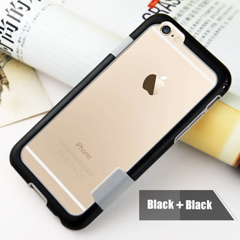 Мягкая кожа телефон рамка защитный бампер для iPhone 6 6s плюс ТПУ силиконовый антидетонационный задняя крышка чехол для iPhone 6 S 6 p 6s p оболочка