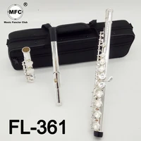 music fancier club intermediate standards flute fl 361 student flutes silver plated 16 17 holes closed open hole with case