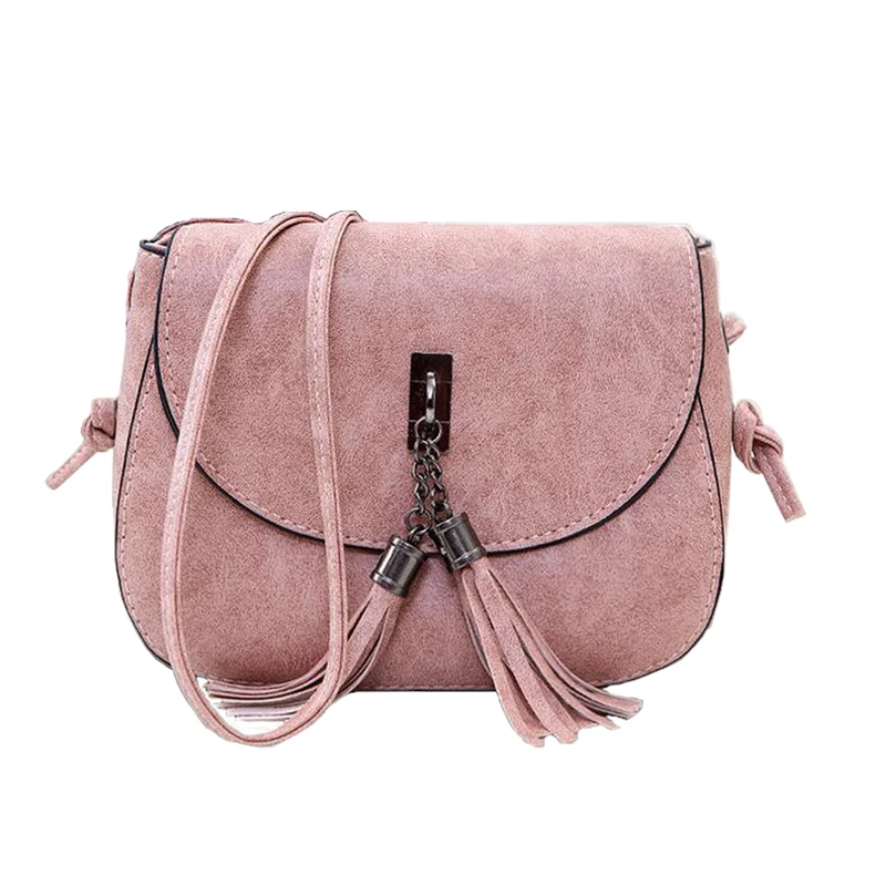 2018 Новое поступление женские сумки-мессенджеры с кисточками винтажные