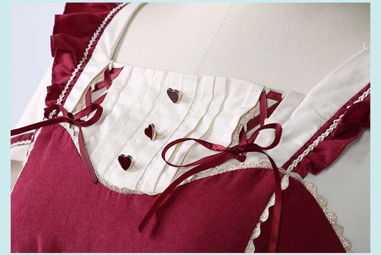 

Summer Japanese Punk Gothic High waist short sleeve dress Lolita Dresses bow-knot