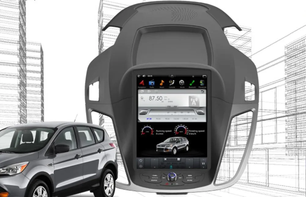 10," Tesla Android 7,1/6,0 Fit FORD KUGA/Escape/cmax 2013 второго поколения автомобильный dvd-плеер навигация gps радио
