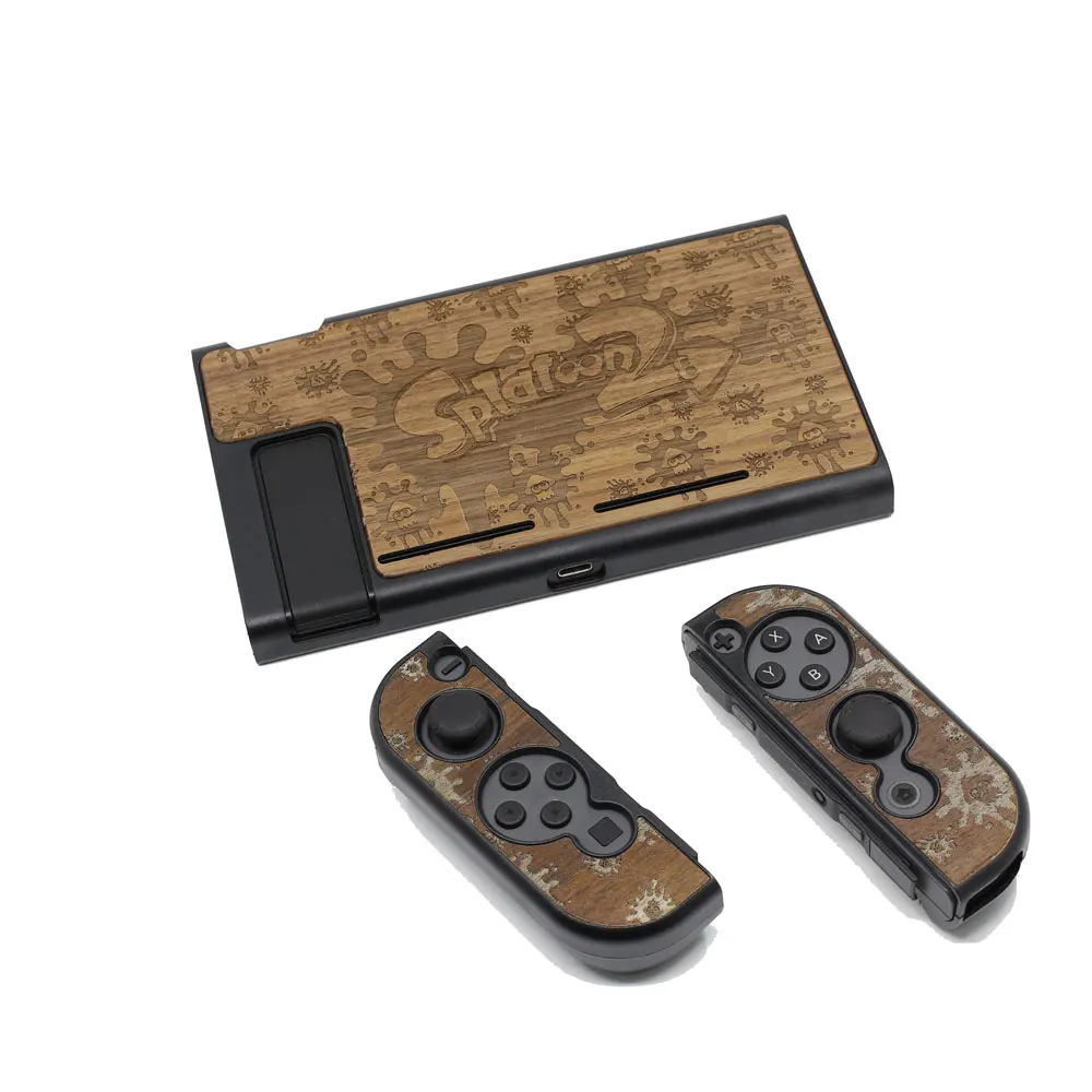 Splaton 2-Walnut Защитный кожух корпус для консольный переключатель Nintendo Joy-Con контроллер Деревянный чехол пыленепроницаемый сумка для переноски - Цвет: Splaton 2-Walnut