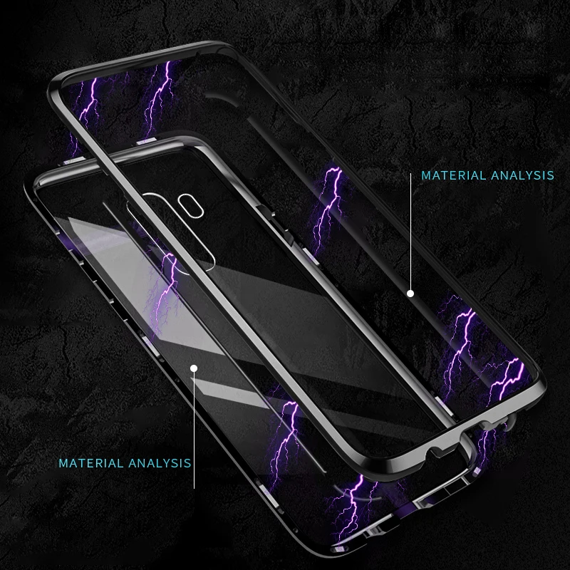 Металлический бампер с магнитной адсорбцией для Samsung S9 Plus магнитная рамка