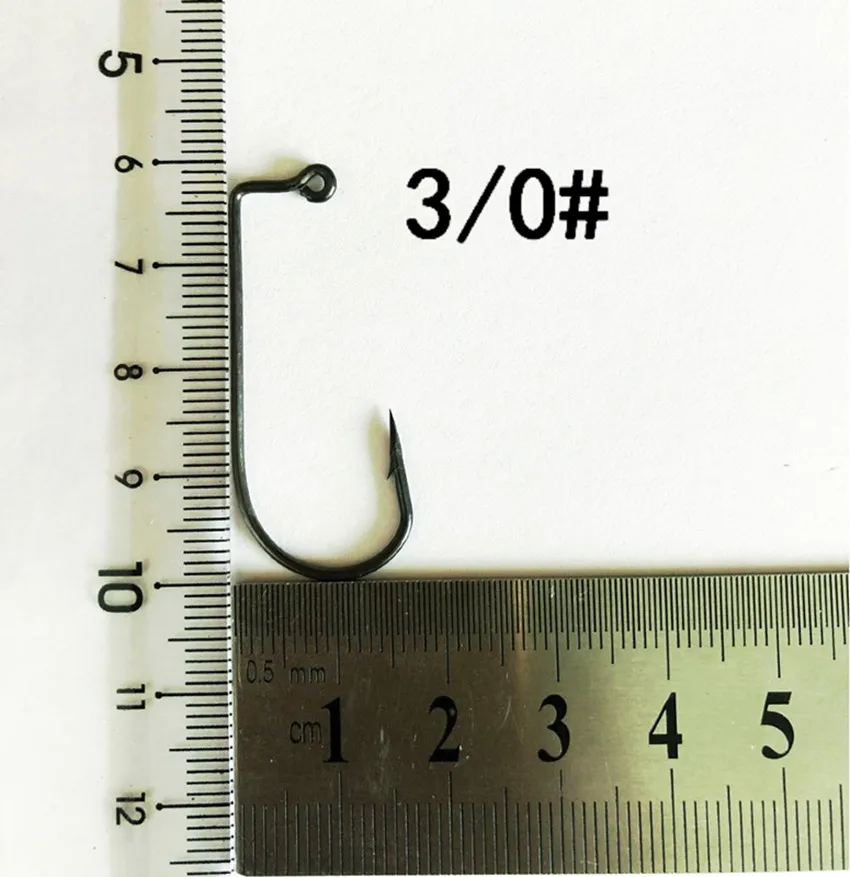 Size 3I0 50 шт. 9147 Высокоуглеродистая сталь рыболовный крючок черный колючий 90 градусов Абердин смещение джиг рыболовные крючки Размер 8#-6/0 - Цвет: Size 3I0