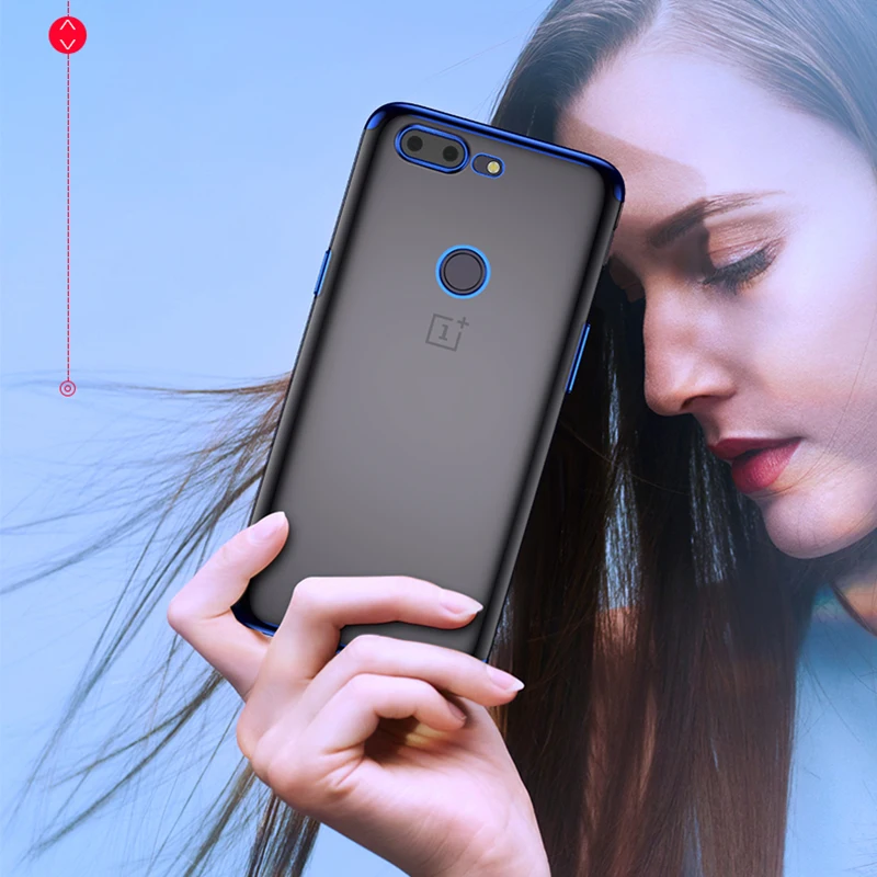 Original Transparent Full Protection Oneplus 5T Case Laser Plating Back Cover Soft Silicone TPU One plus Clear |