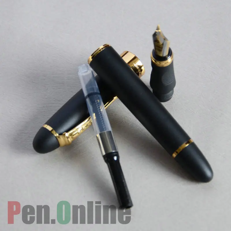 JINHAO X450 FROSTED BLACK AND GOLDEN 0.7mm BROAD NIB FOUNTAIN PEN 450 | Канцтовары для офиса и дома
