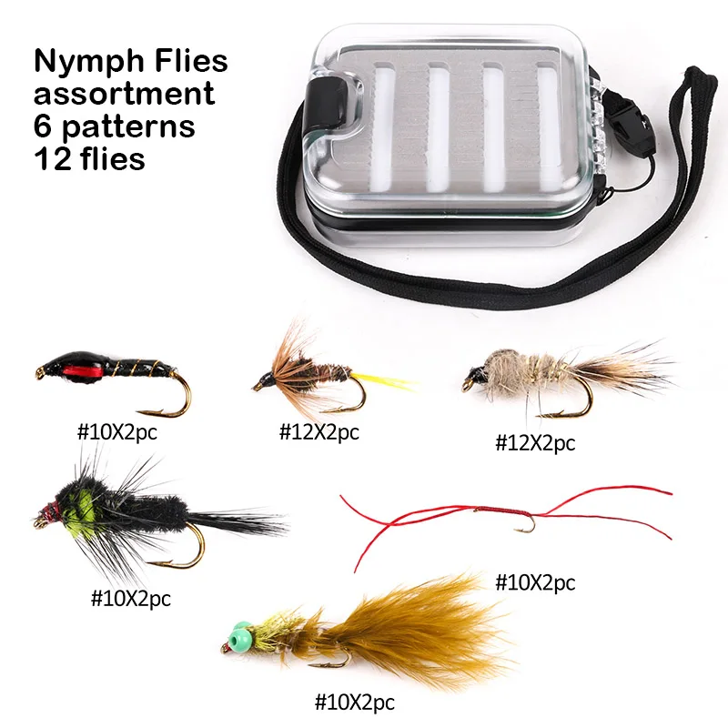 Maxcatch 12 32 шт. новые кенийские мухи с коробкой для мух комбинированный ручной выбор