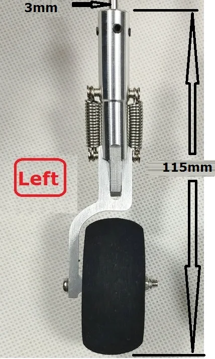115mm left 3mm hole Металлическая основная посадочная Шестерня для DIY RC самолетов с различными опциями - Цвет: 115mm left 3mm hole