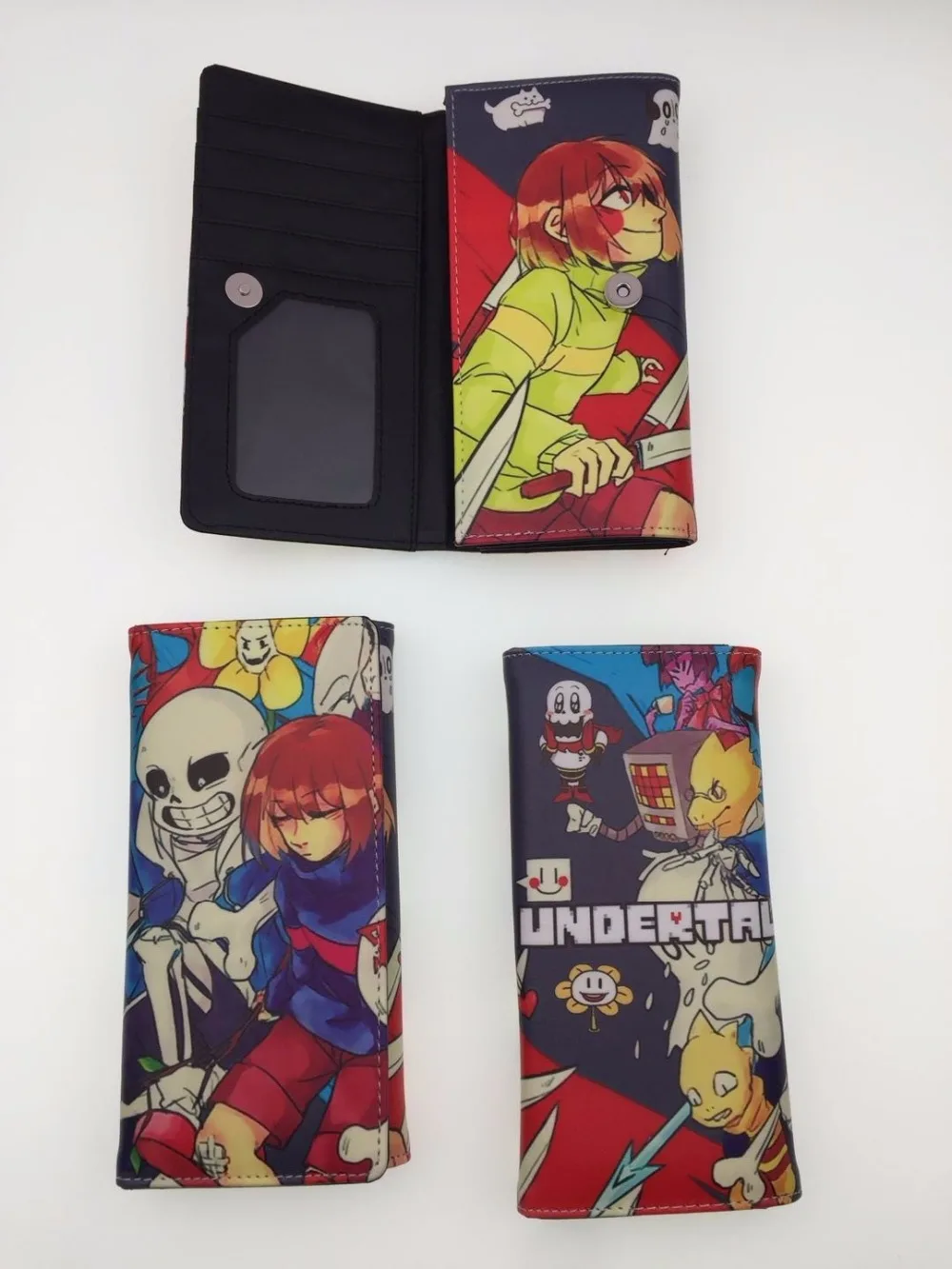 Кошелек из искусственной кожи в стиле аниме Undertale Sans длинный стильный кошелек