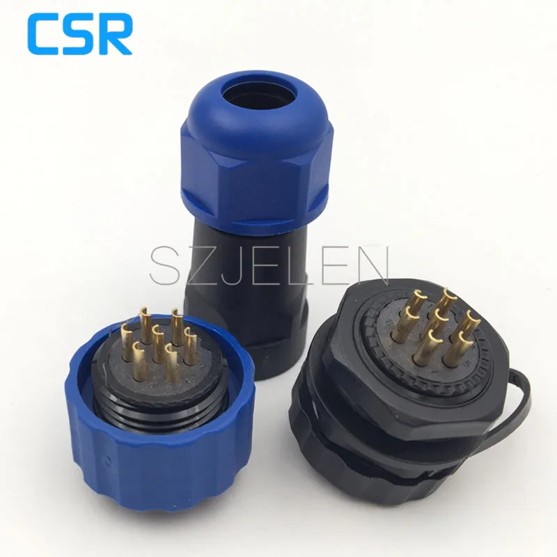 

SD20TP-ZM, Screw Fixing waterproof connector 7 pin plug and socket, LED outdoor panel mount connector, Car power cable connector