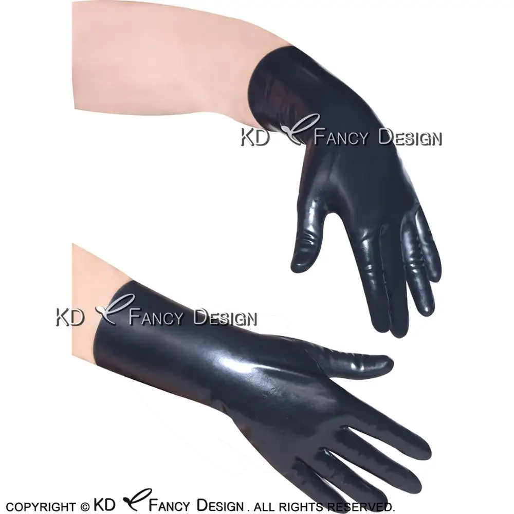 Черные сексуальные короткие латексные перчатки резиновые рукавицы|gloves rubber|gloves