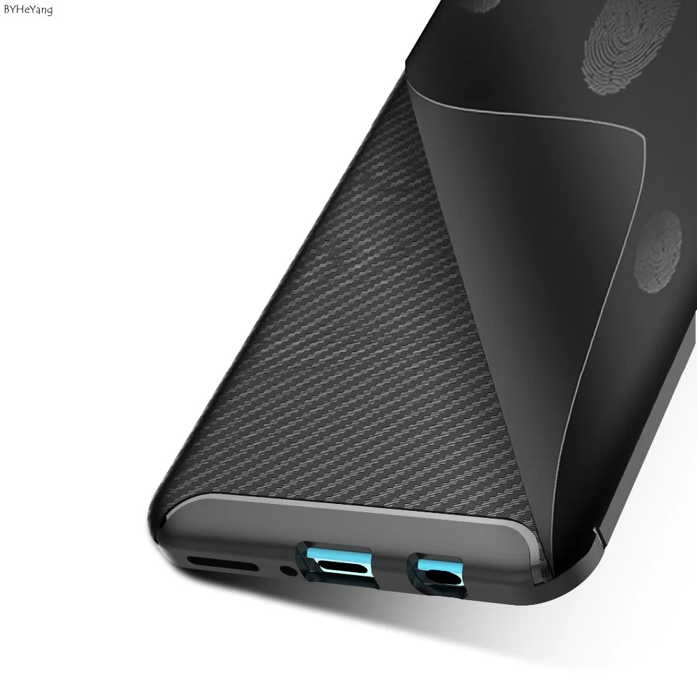 Силиконовый чехол для Huawei P30 Lite p30lite защитный чехол-бампер из углеродного волокна