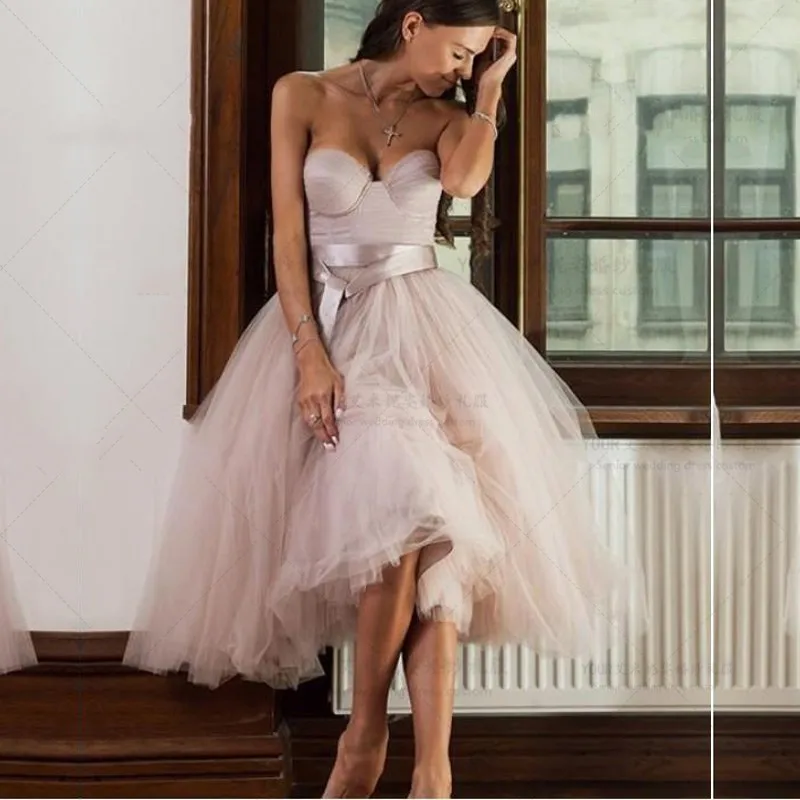 Недорогие Вечерние платья vestido de festa longo бледно-розовое платье для выпускного вечера Вечернее платье без Плеч платья из тюля с открытой спиной abiye robe de soiree