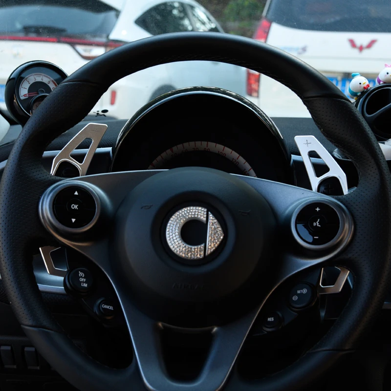 Для Mercedes smart 451 453 fortwo forfour управление алюминиевым сплавом колеса Переключатели скоростей на руле аксессуары для автомобиля, автомобильный Стайлинг стикер