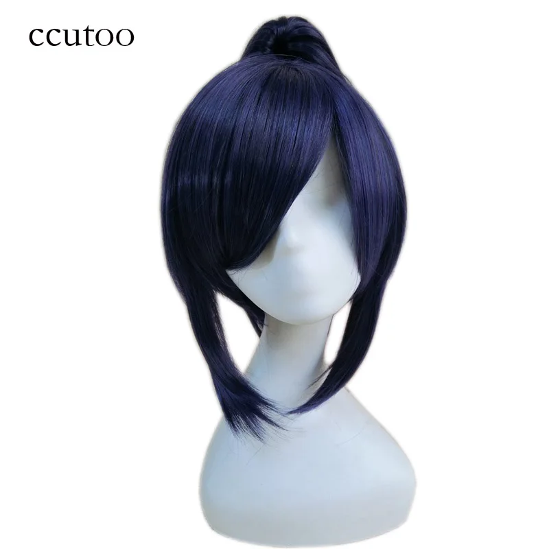 Ccutoo yamatonokami yasusada синий фиолетовый микс короткие прямые синтетические парик для