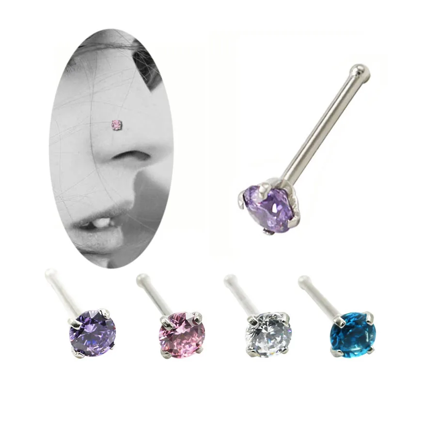 4 шт. сексуальные женские шпильки для носа из нержавеющей стали круглые