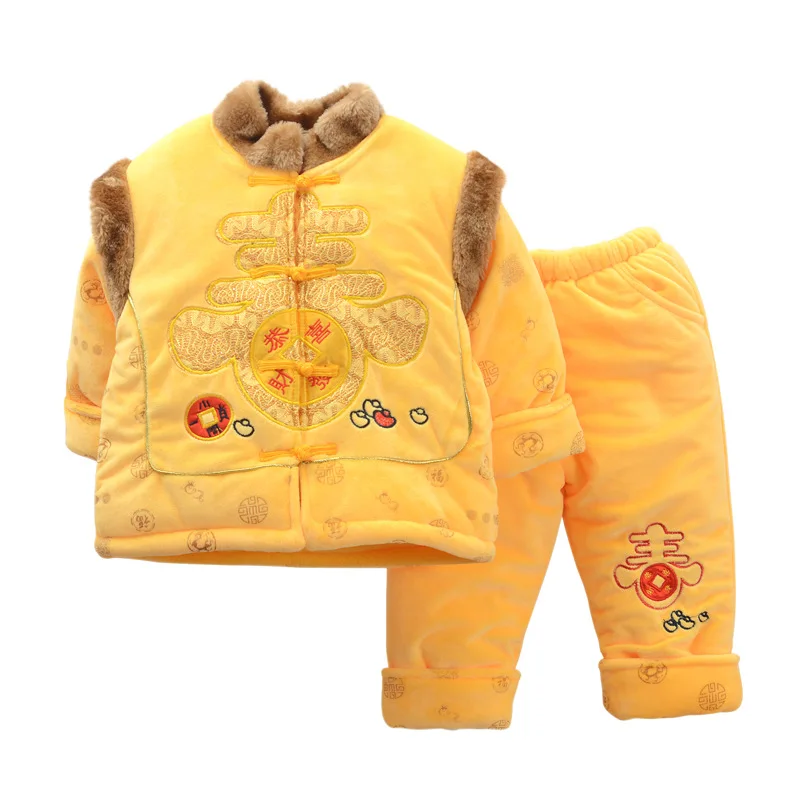 Baby Kids Happy New Year Wear Chinese Spring Festival Clothes Tang Style Clothing Boys Children Top+Pant Cotton Cosplay Costume | Детская