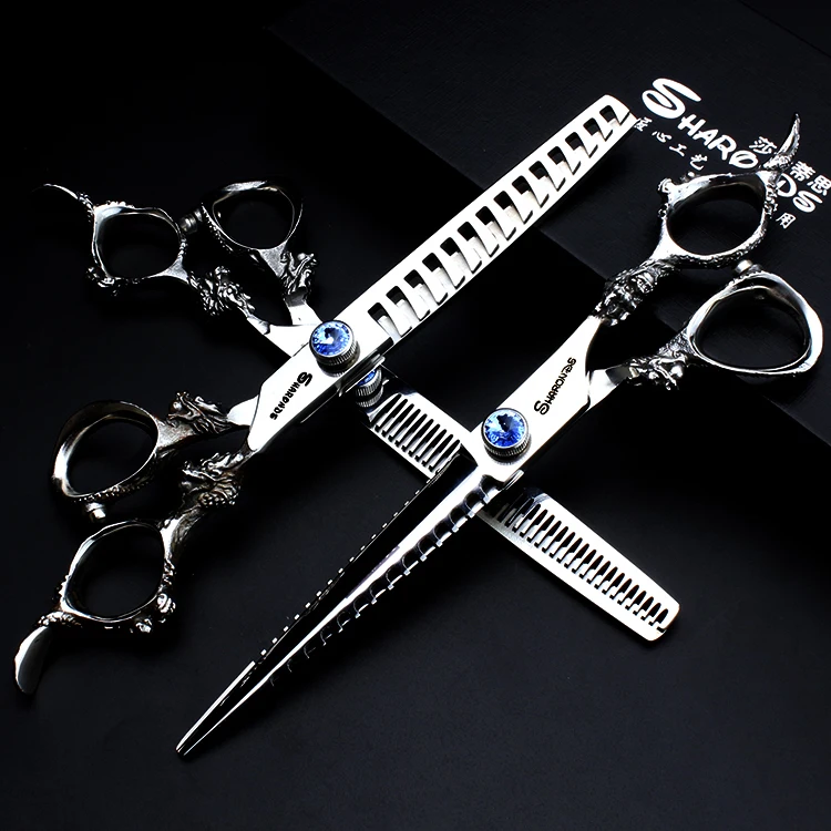 Японский парикмахерский Салон Профессиональные Парикмахерские ножницы 6 дюймов 7 дюймов ножницы для резки филировочные ножницы набор парикмахерских клипер комплект