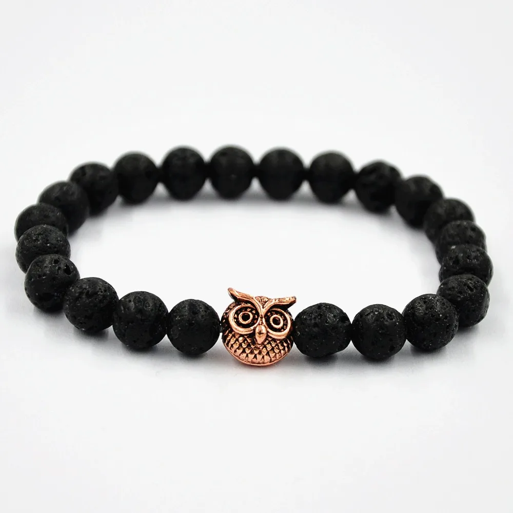 Новые украшения браслет с подвеской в виде головы Совы античном стиле для йоги
